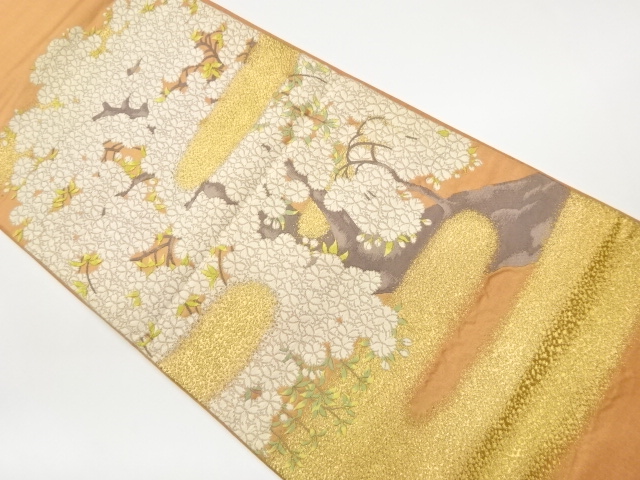 JAPANESE FUKURO OBI / WOVEN WEEPING SAKURA
